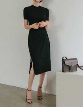 韓国ファッション　通販サイト　Blanc knit dress