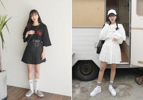 韓国ファッション通販　プリーツスカート