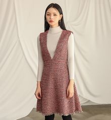 韓国ファッション通販　ツイード　ワンピース