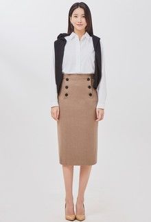 韓国ファッション通販サイト　Hラインスカート